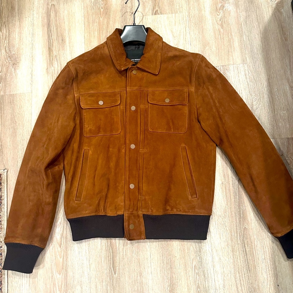 Club Monaco suede men’s leather jacket